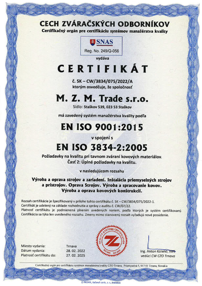 iso 9001 3834